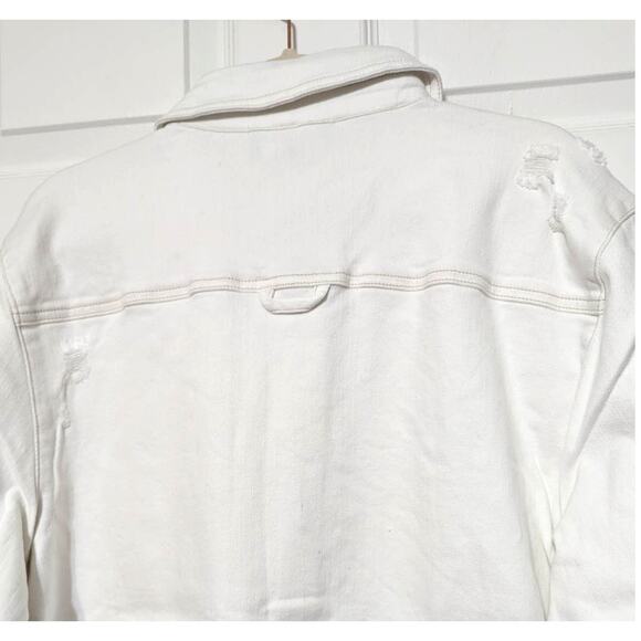 SER.O.YA Marcus Button Front Denim Shirt Shacket Arizona White Seroya Size XXL - Picture 11 of 14